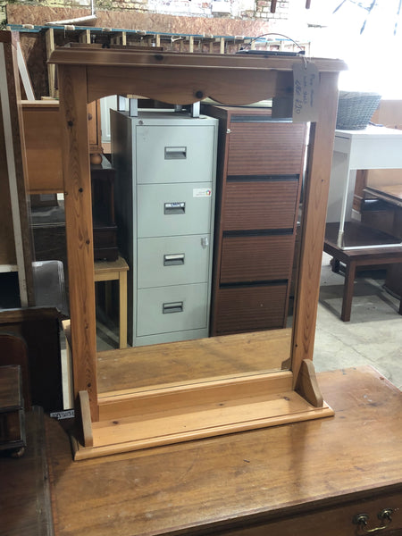 Pine Mirror with Shelf