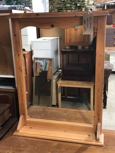Pine Mirror with Shelf