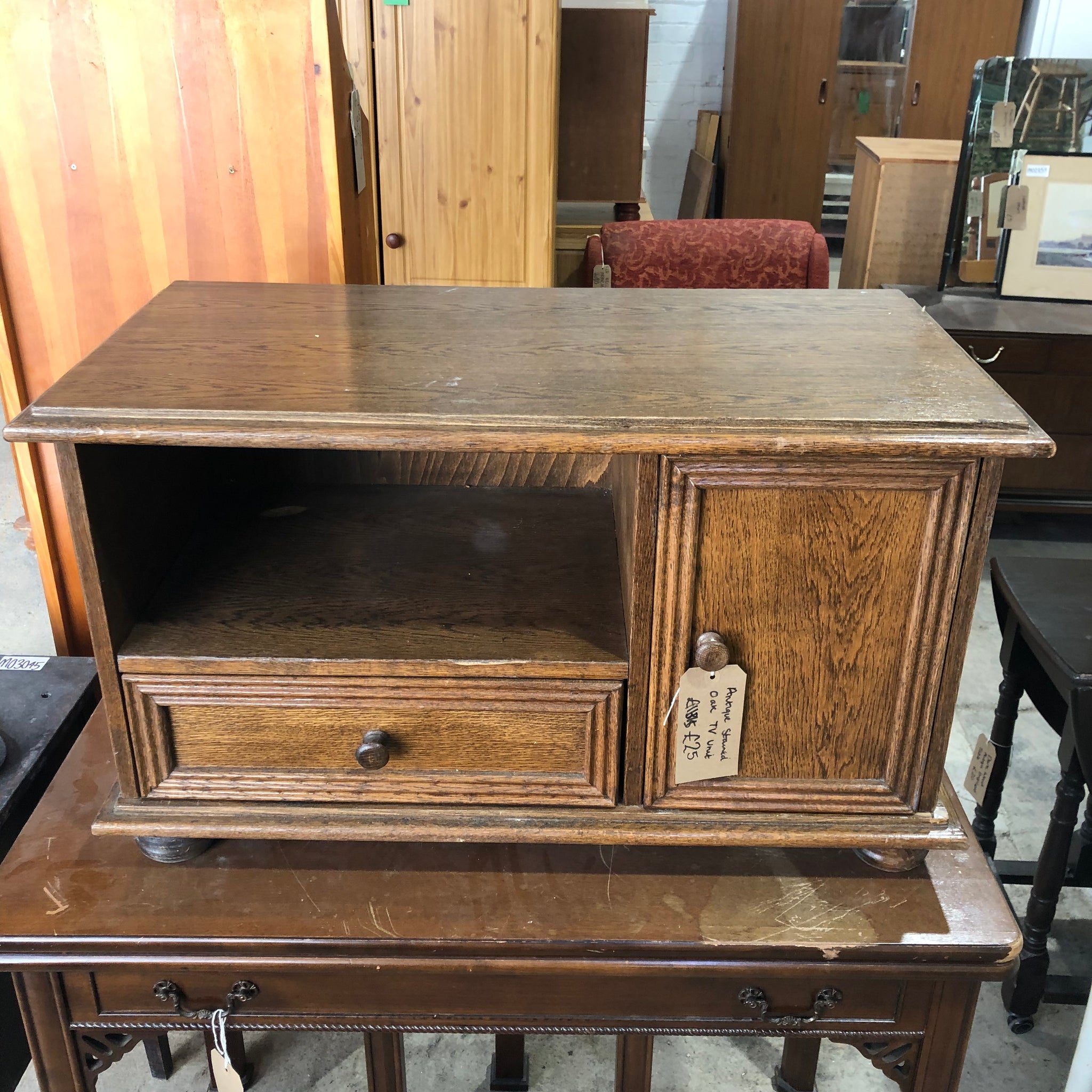 Stained Oak TV Unit