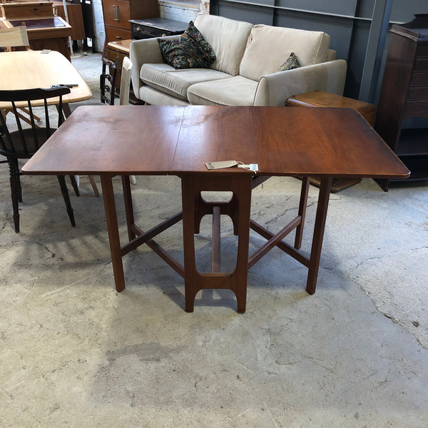 Mid Century Teak Drop Leaf Dining Table