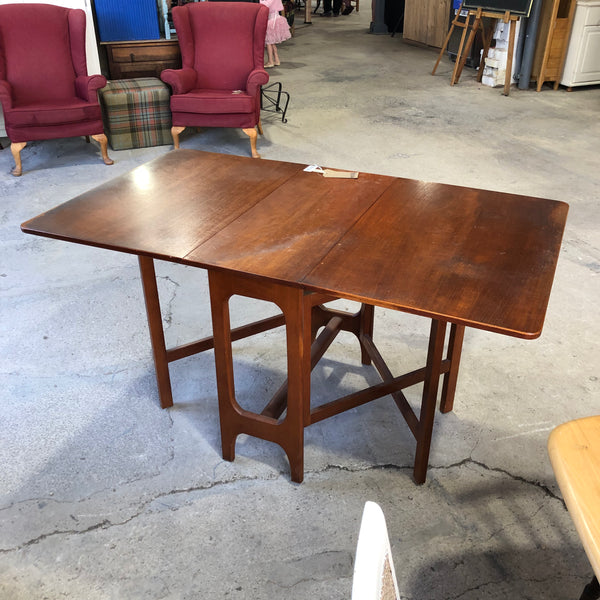 Mid Century Teak Drop Leaf Dining Table