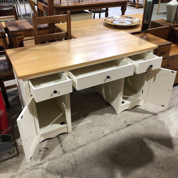 Pine Veneer Cream Desk