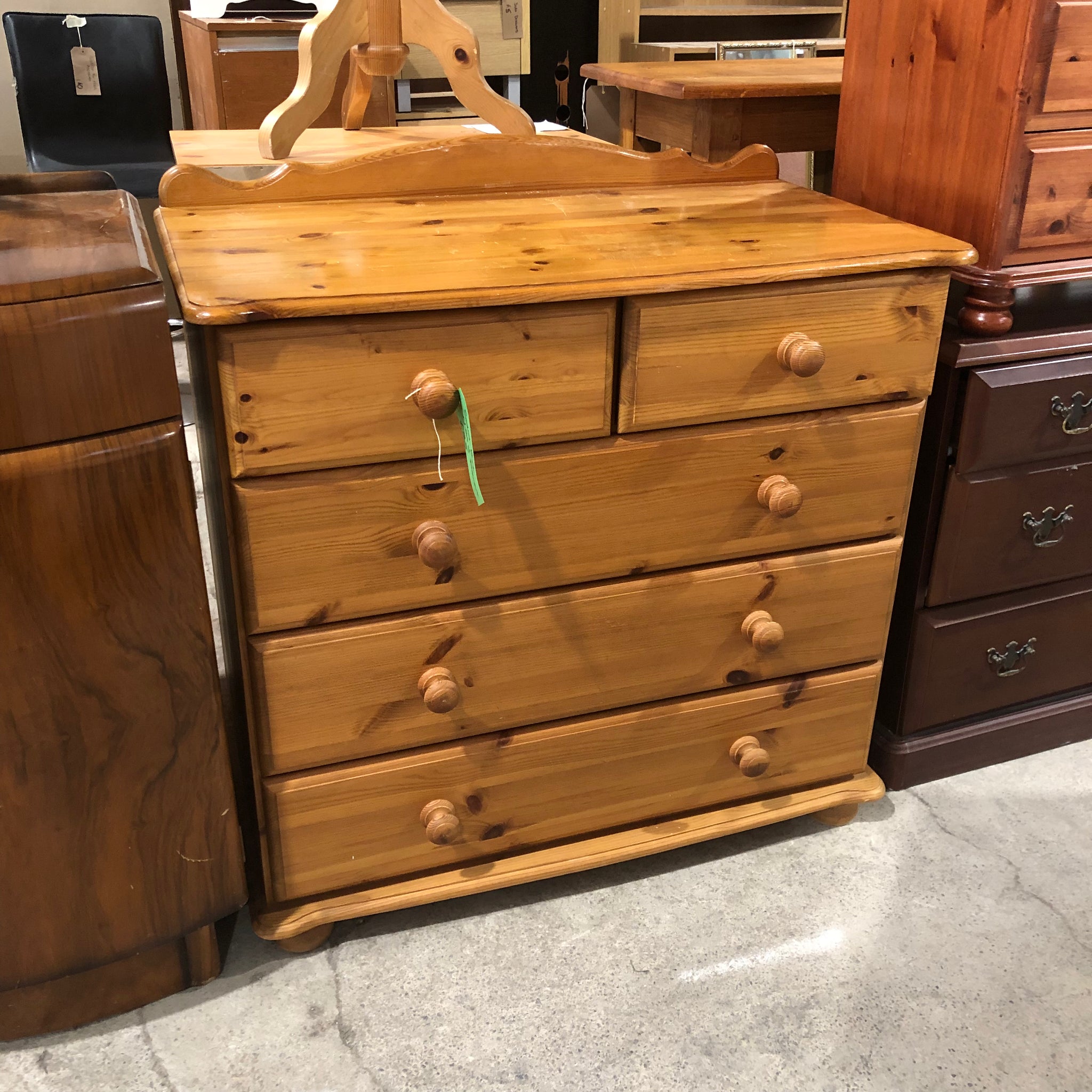 Solid Pine Chest of Drawers - Ref