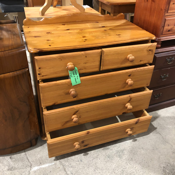 Solid Pine Chest of Drawers - Ref