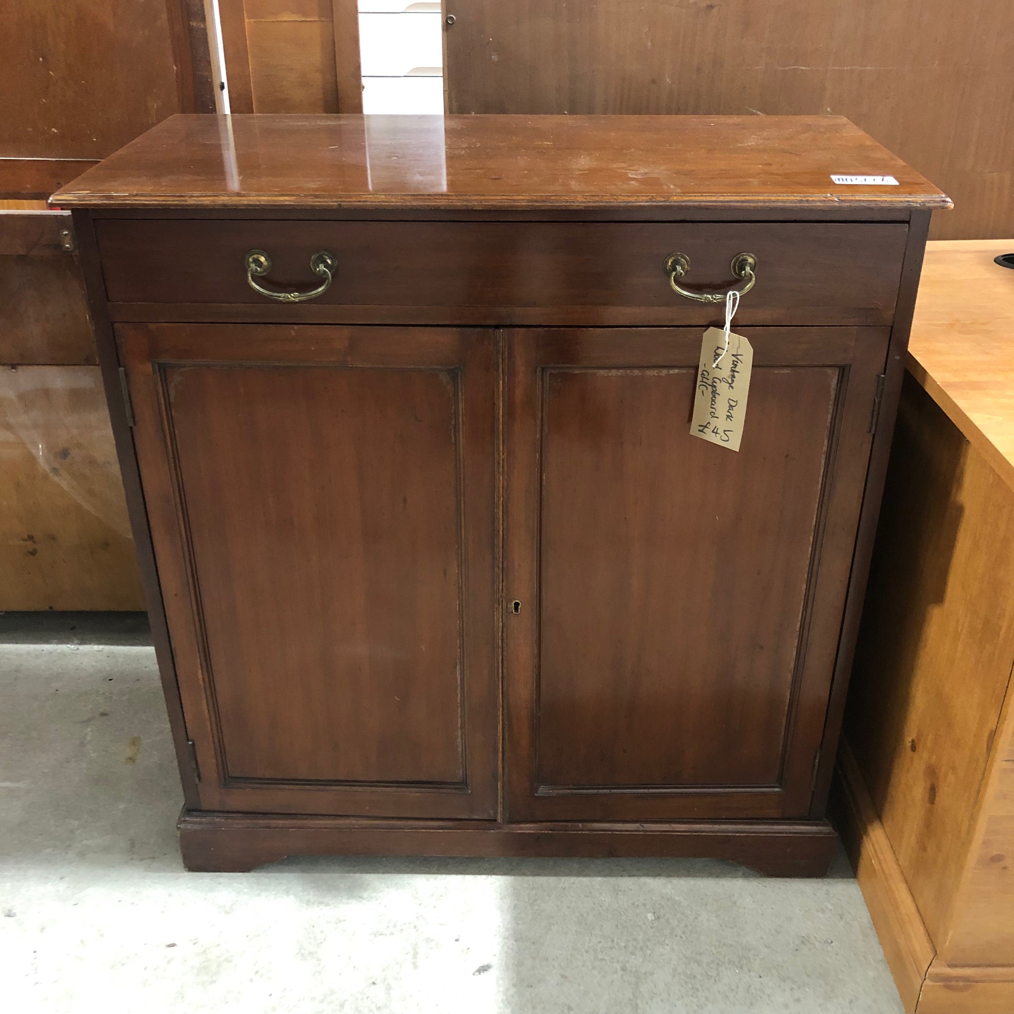 Vintage Dark Wood Cupboard - GHC