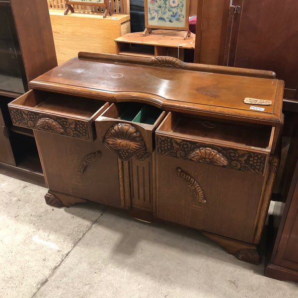Vintage Art Deco Carved Sideboard