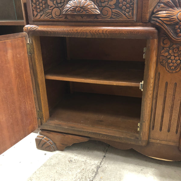 Vintage Art Deco Carved Sideboard
