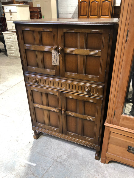 Vintage Oak Cocktail Cabinet - GHC