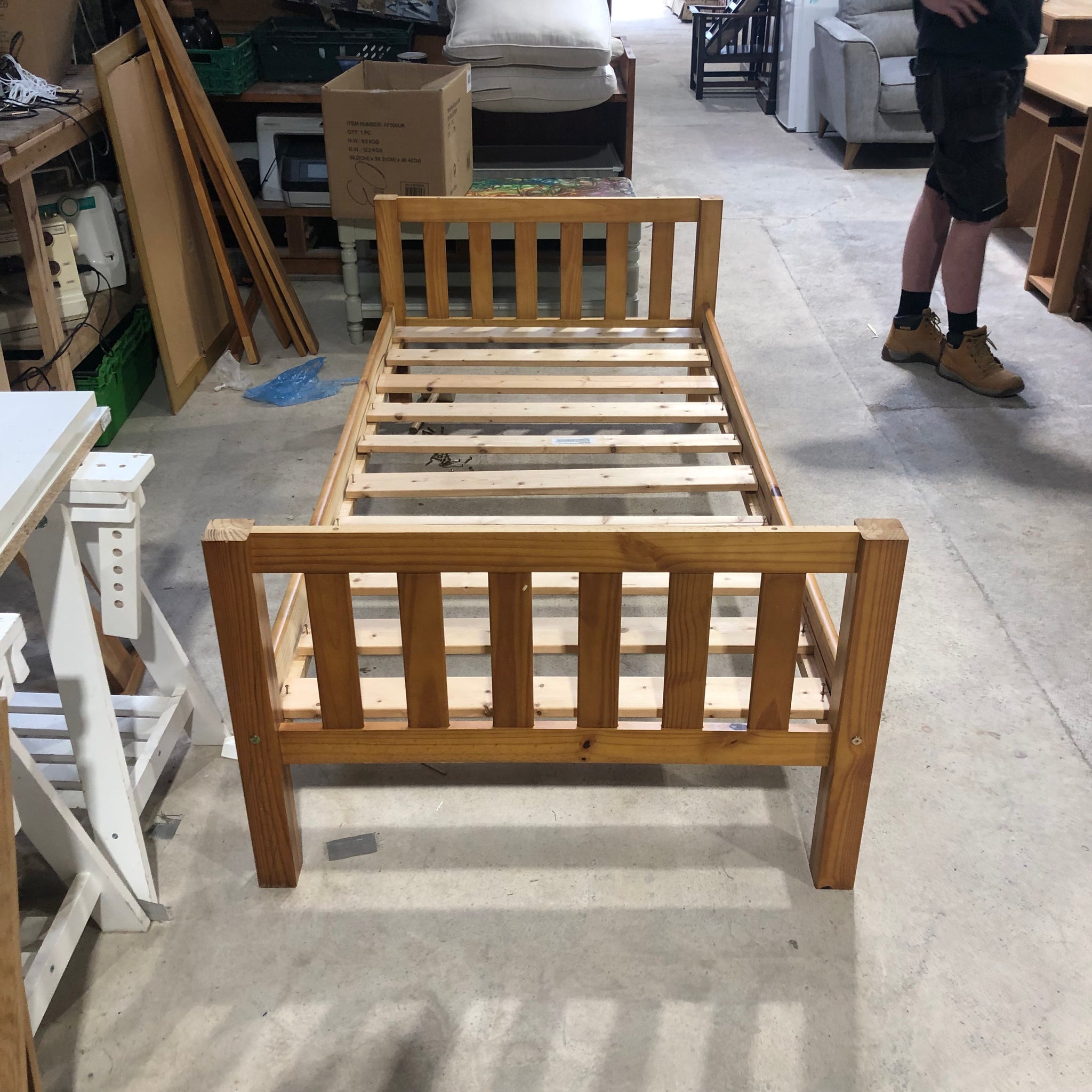 Wooden Single Bed - REF
