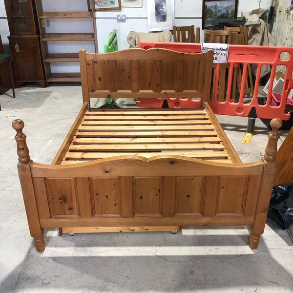 Solid Pine Double Bed - REF