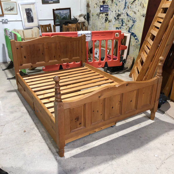 Solid Pine Double Bed - REF