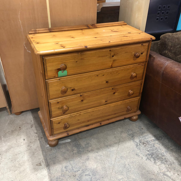 Solid Pine Chest Of Drawers - REF