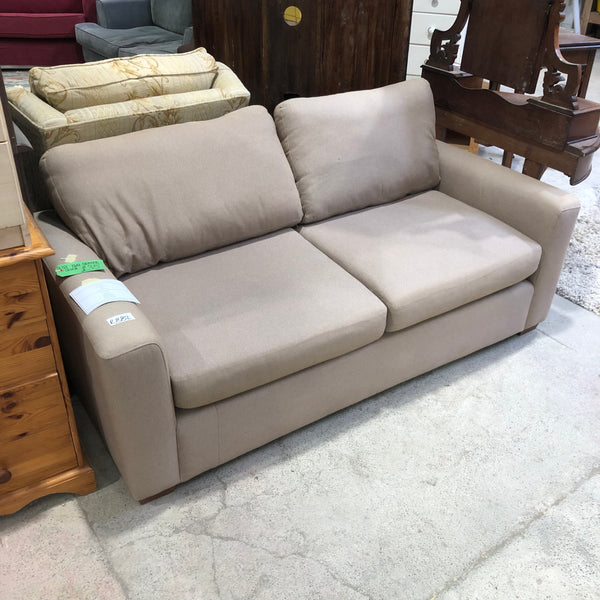 Beige Two Seater Sofa - REF
