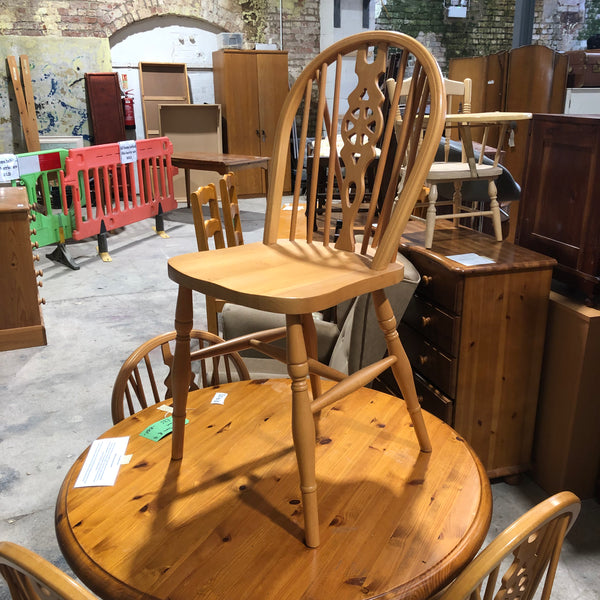 Pine Dining Table & Four Chairs - REF