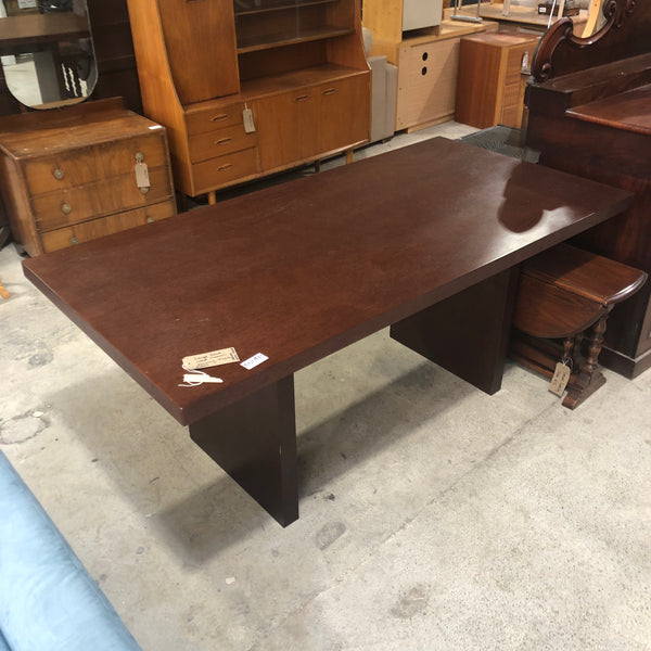 Large Modern Dark Wood Dining Table