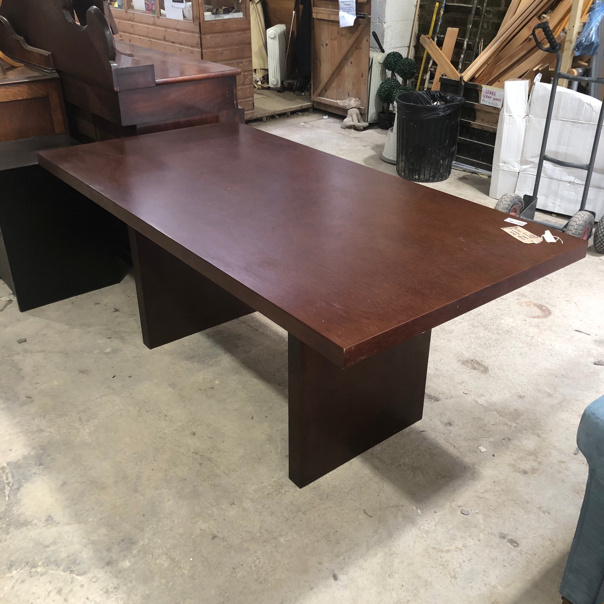 Large Modern Dark Wood Dining Table