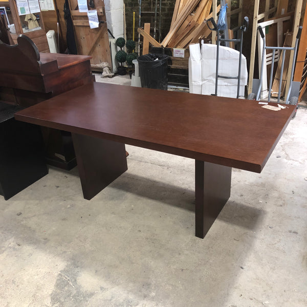 Large Modern Dark Wood Dining Table
