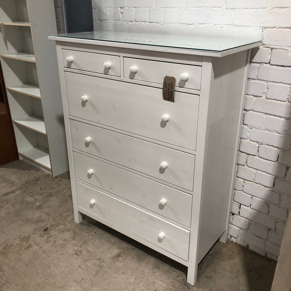 White Tallboy Chest of Drawers