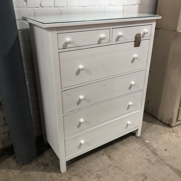 White Tallboy Chest of Drawers