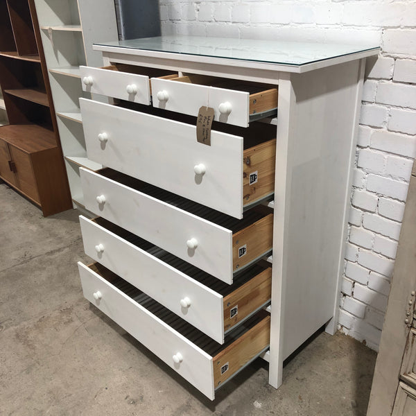 White Tallboy Chest of Drawers