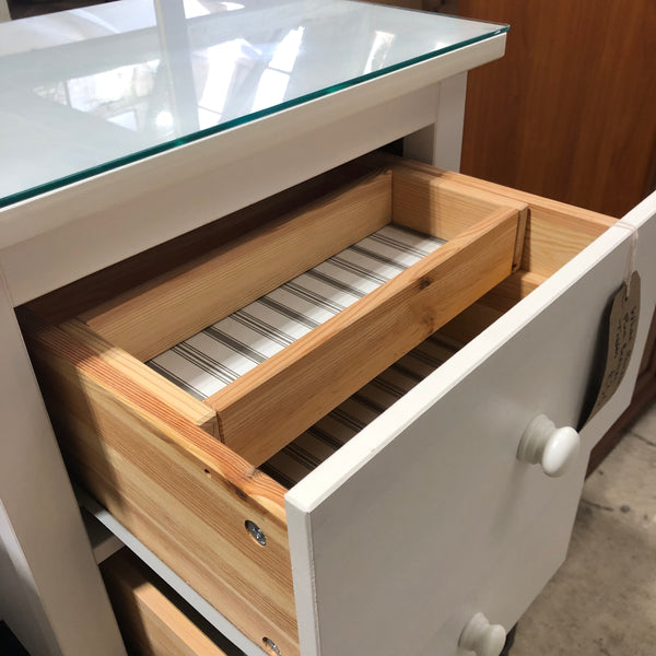 Pair Of White Bedside Tables