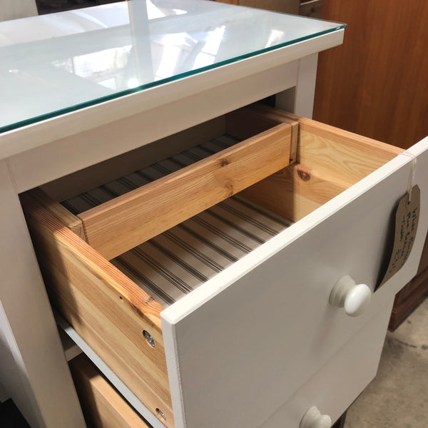 Pair Of White Bedside Tables