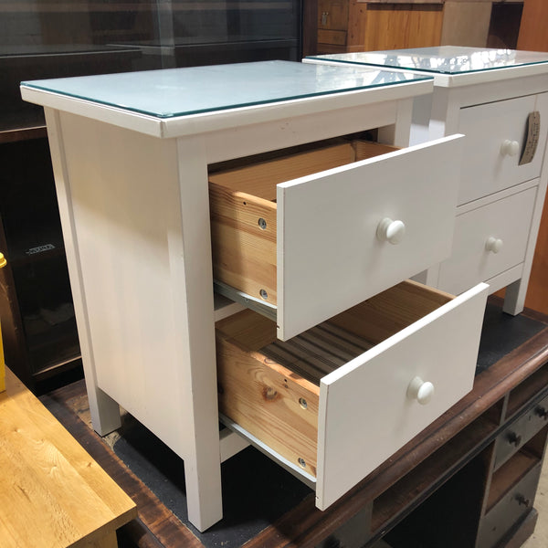 Pair Of White Bedside Tables