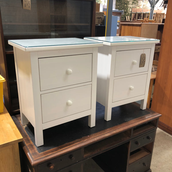Pair Of White Bedside Tables