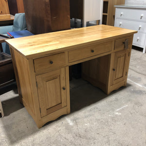 Solid Oak Twin Pedestal Desk - HRC