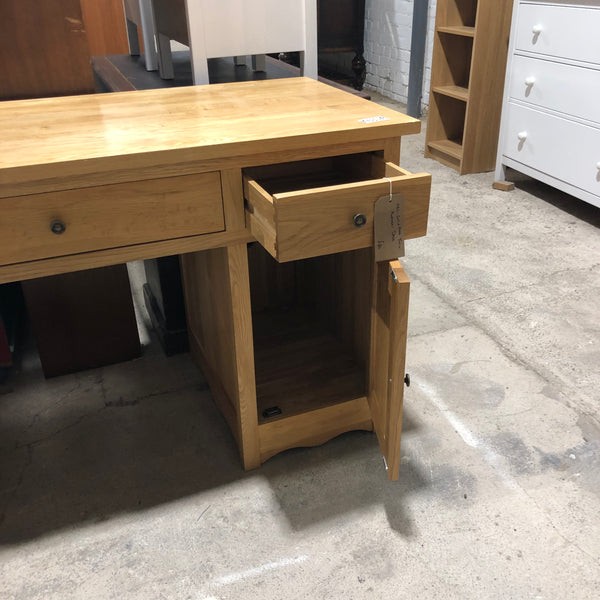 Solid Oak Twin Pedestal Desk - HRC