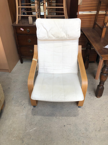 White IKEA POANG Armchair