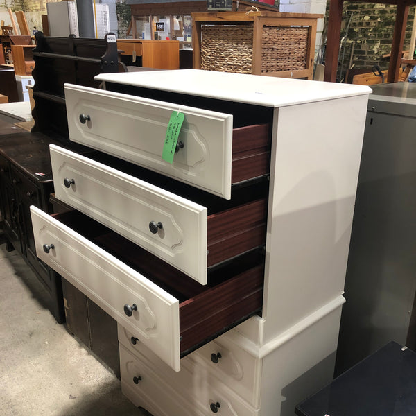 White Chest of Drawers - REF