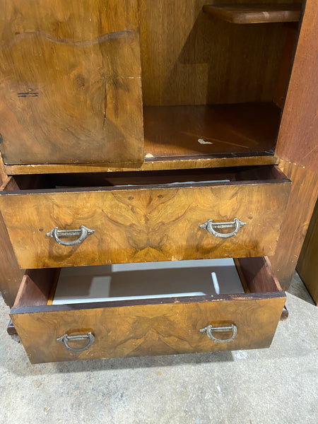 Art Deco Burr Walnut Wardrobe