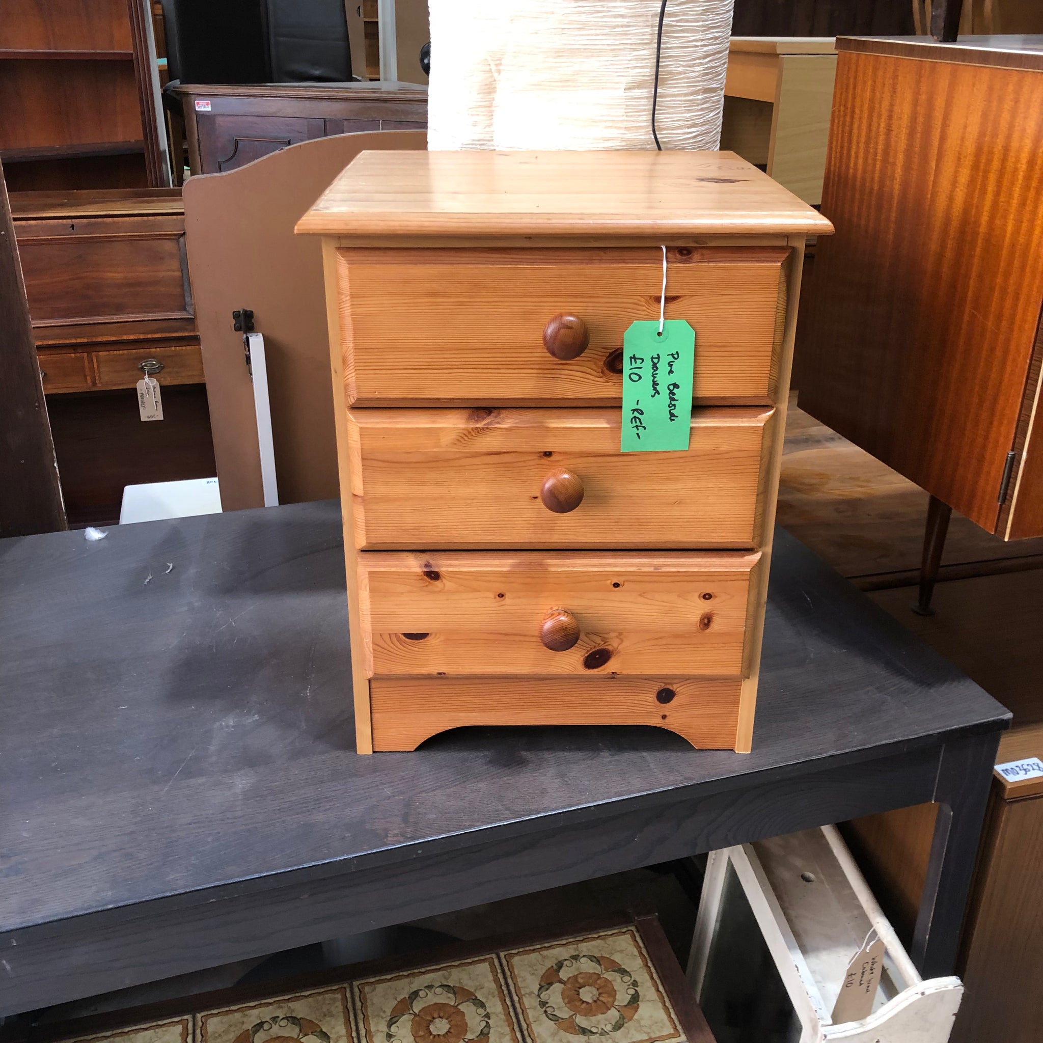 Pine Bedside Drawers - REF