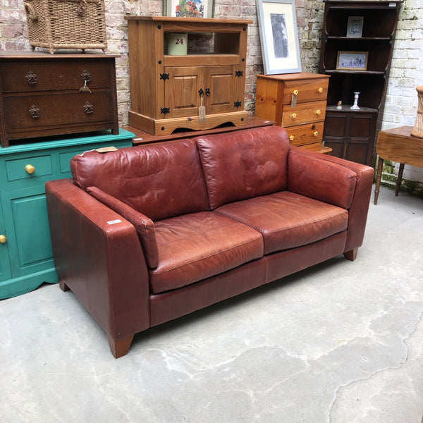 Conker Red Large Two Seat Sofa