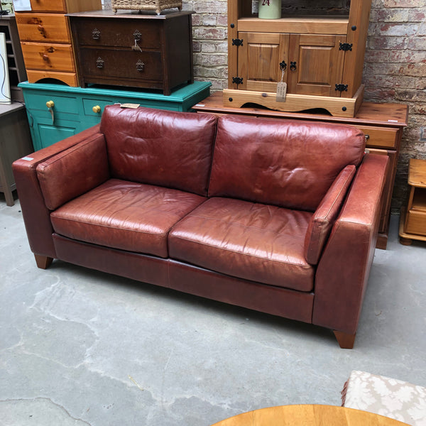Conker Red Large Two Seat Sofa