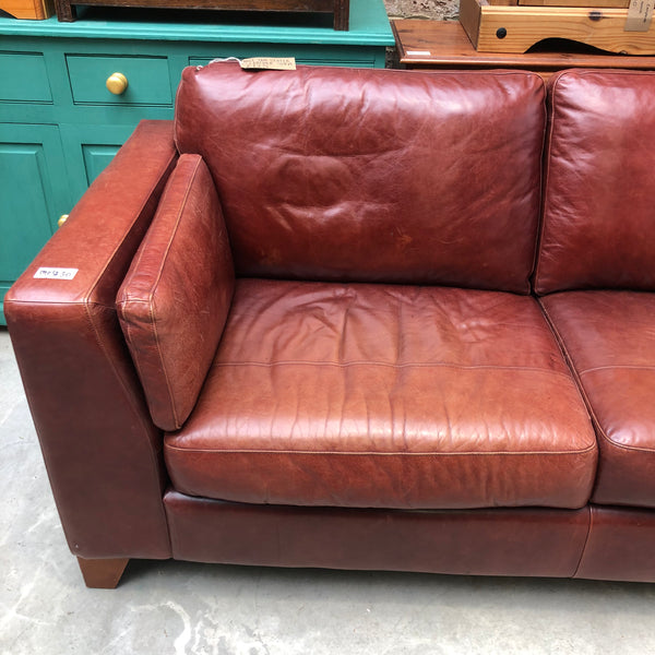 Conker Red Large Two Seat Sofa