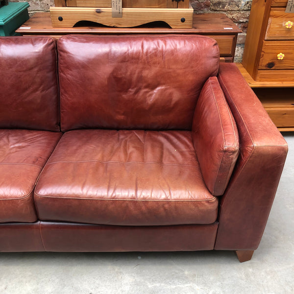 Conker Red Large Two Seat Sofa