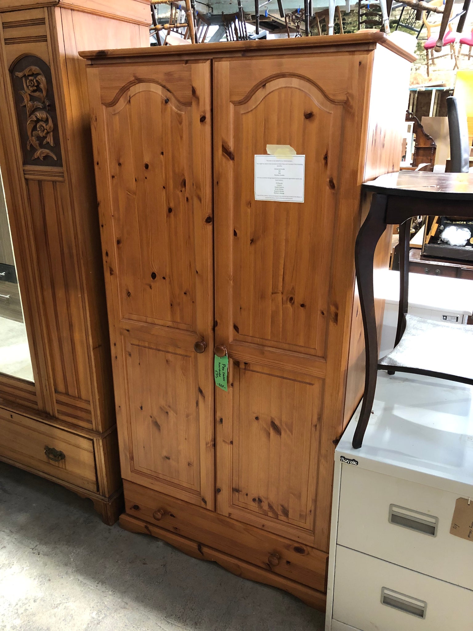 Pine Double Wardrobe - REF