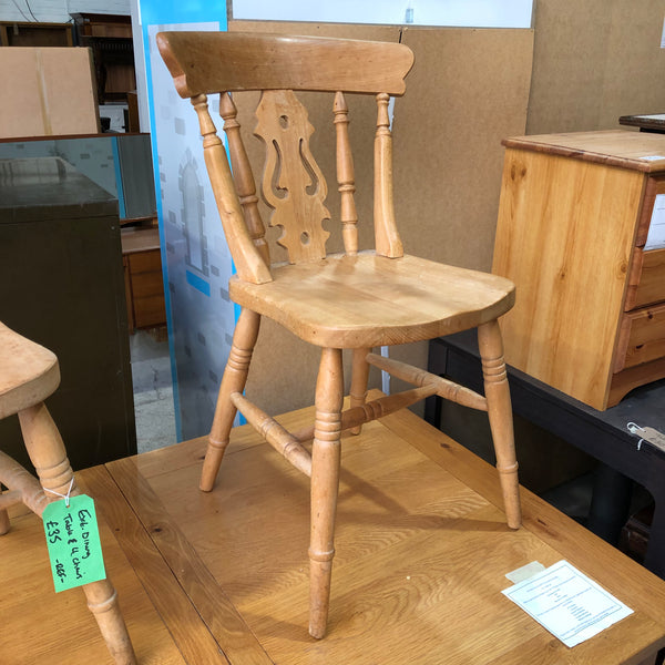 Extending Dining Table and Four Chairs - REF