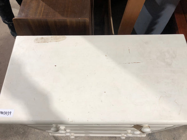 White 2 over 3 chest of drawers
