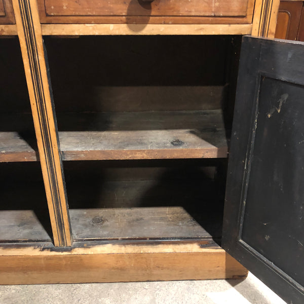 Rustic Oak Carved Detail Cupboard