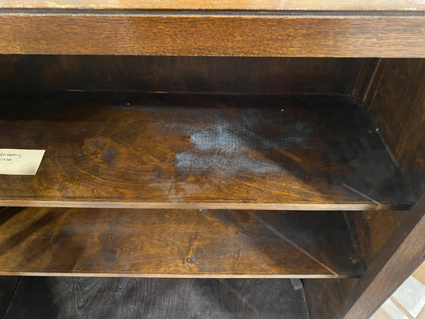 Vintage Oak Bookcase Cabinet