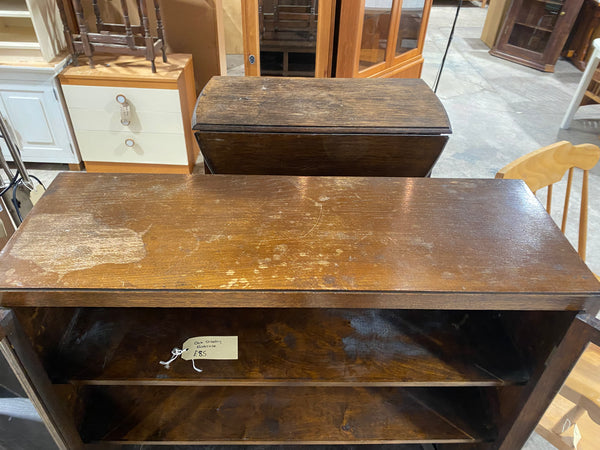 Vintage Oak Bookcase Cabinet