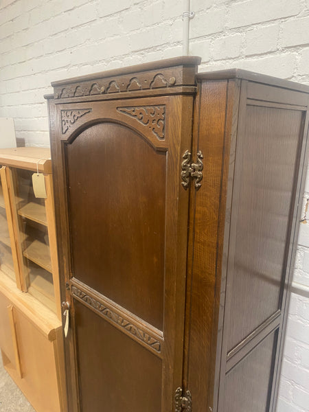 Vintage Oak single wardrobe