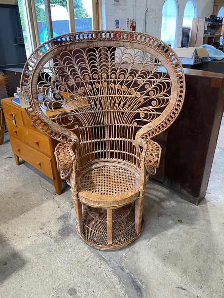 Vintage Peacock “Emmanuel” Rattan Chair