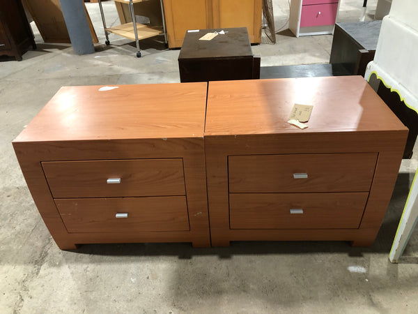 Pair bedside drawers