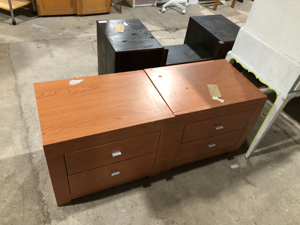 Pair bedside drawers