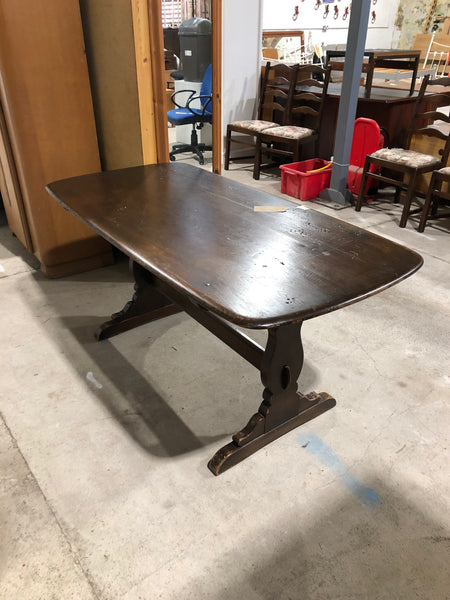 Dark Elm Ercol Refectory Table
