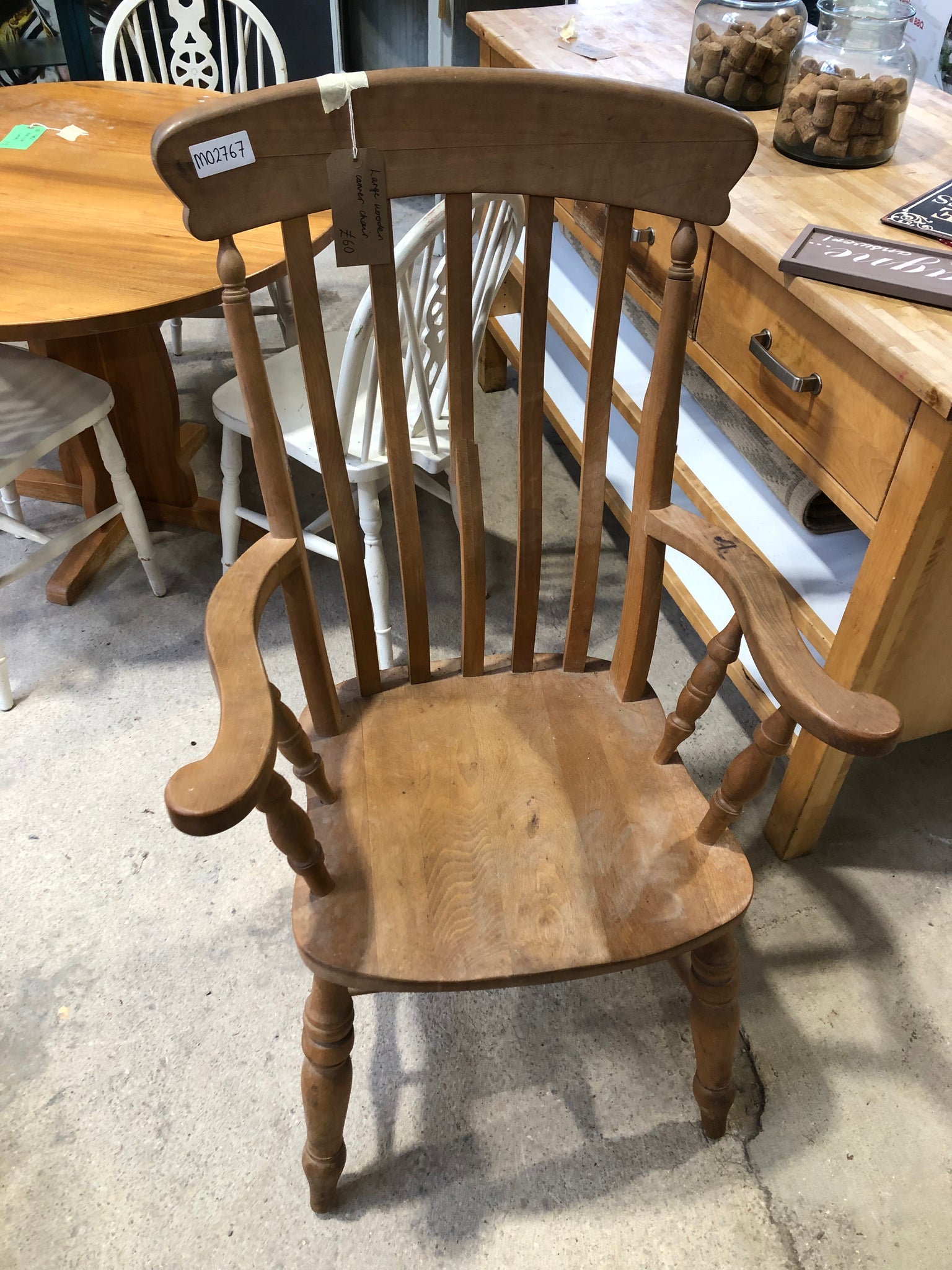 Large wooden carver chair